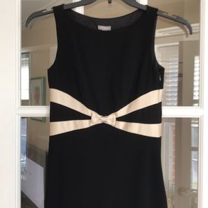 Ann Taylor petite LBD with champagne color trim